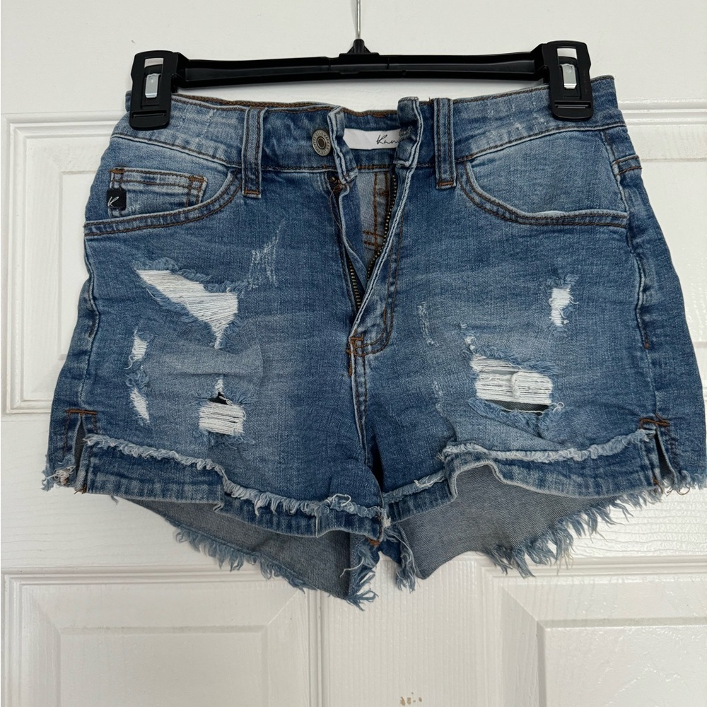 KanCan Blue Distressed Jean Shorts